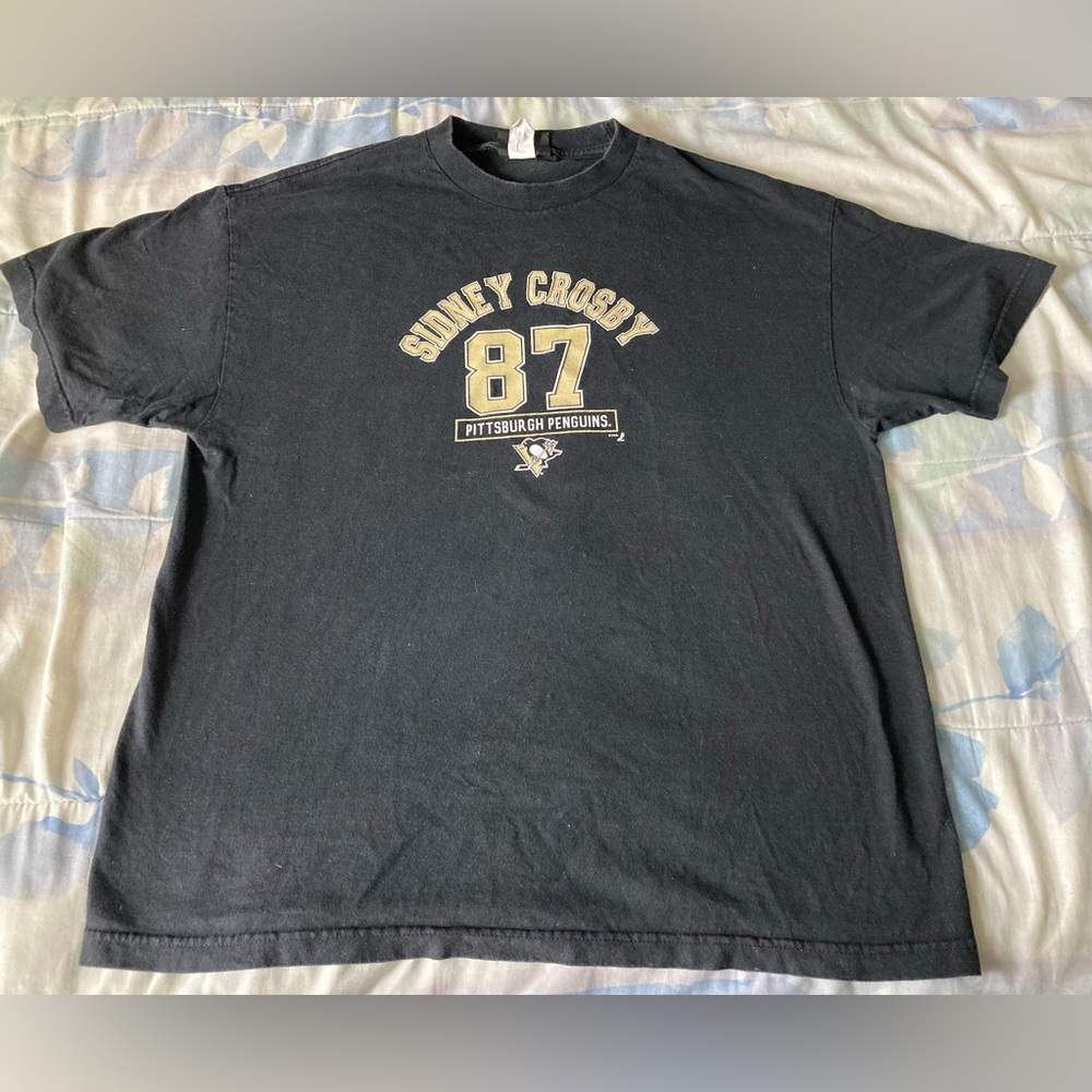 NHL Pittsburgh Penguins Sidney Crosby T-Shirt Ice Hockey Player #87